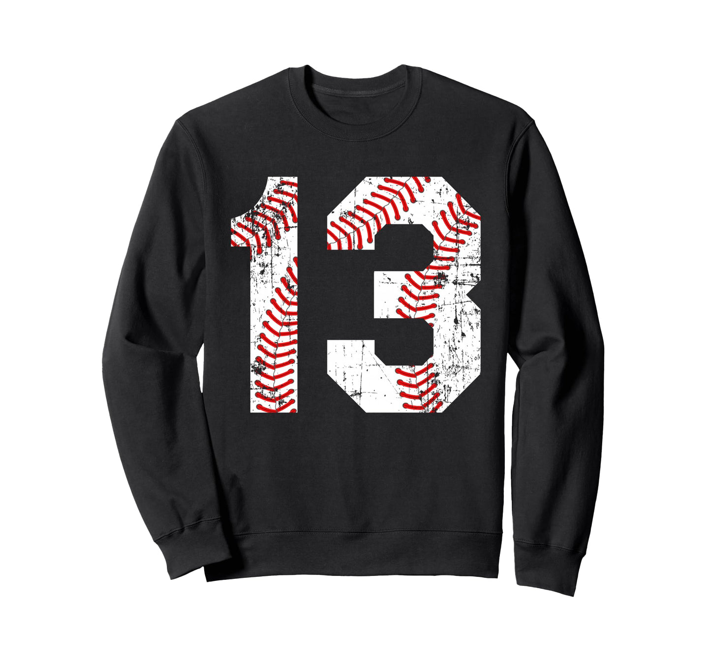 Baseball 13 Jersey Number Sweatshirt - Minimalist Print Unisex - T-Shirt, Sweatshirt, Hoodie