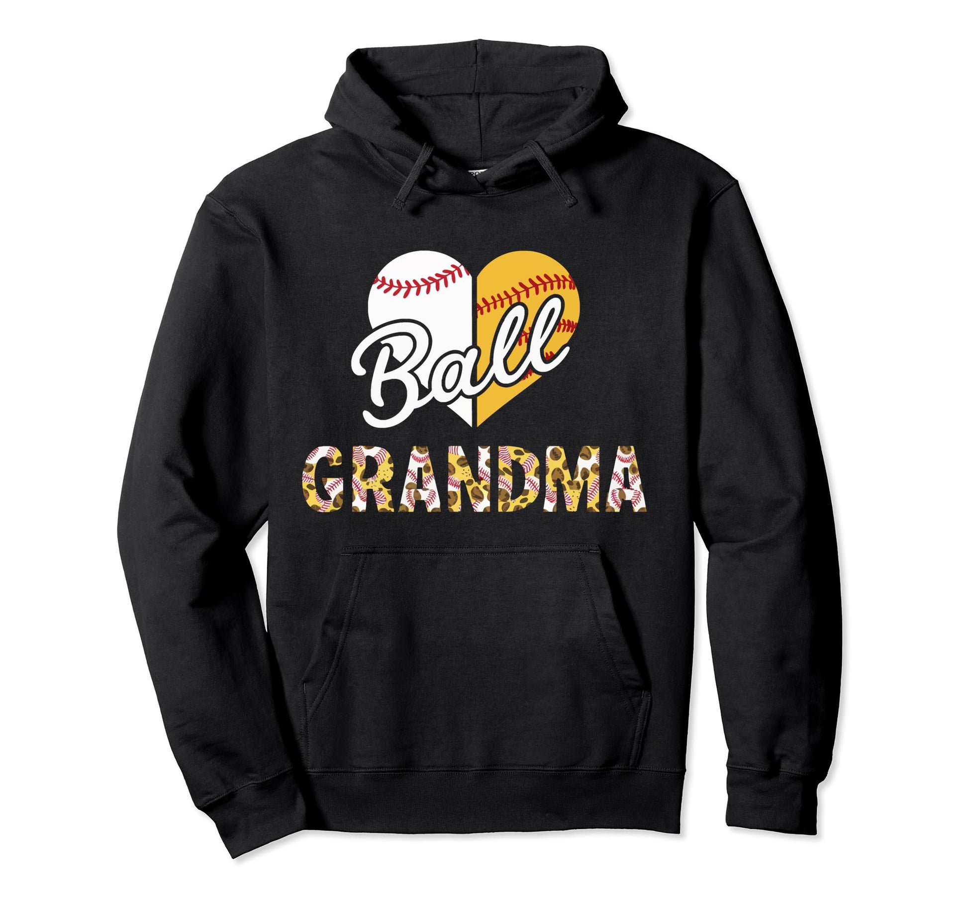 Baseball Grandma Grandmother Granny Hoodie - Graphic Print Men Women - T-Shirt, Sweatshirt, Hoodie