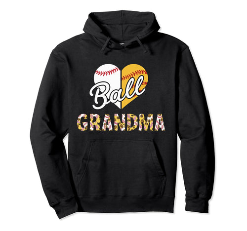 Baseball Grandma Grandmother Granny Hoodie - Graphic Print Men Women - T-Shirt, Sweatshirt, Hoodie