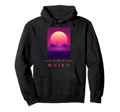 Retrowave Weird Japanese Art Aesthetic Hoodie - Novelty Apparel for Adults - T-Shirt, Sweatshirt, Hoodie