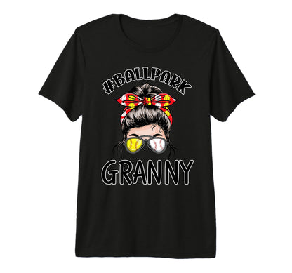 Baseball Grandma Ballpark Granny T-Shirt - Aesthetic Graphic Unisex - T-Shirt, Sweatshirt, Hoodie