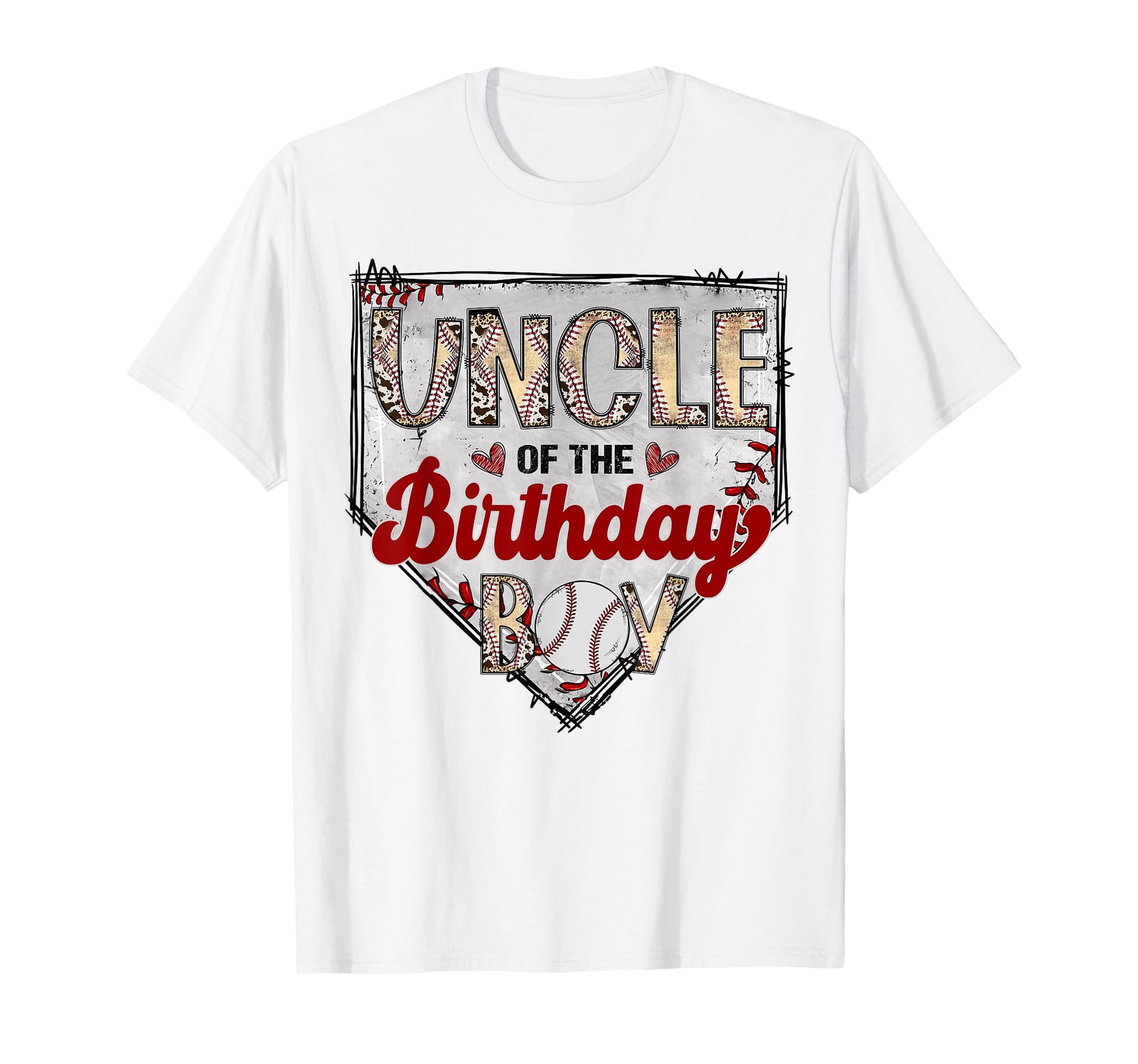 Uncle Birthday Baseball Lover Birthday T-Shirt - Graphic Print Men Women - T-Shirt, Sweatshirt, Hoodie