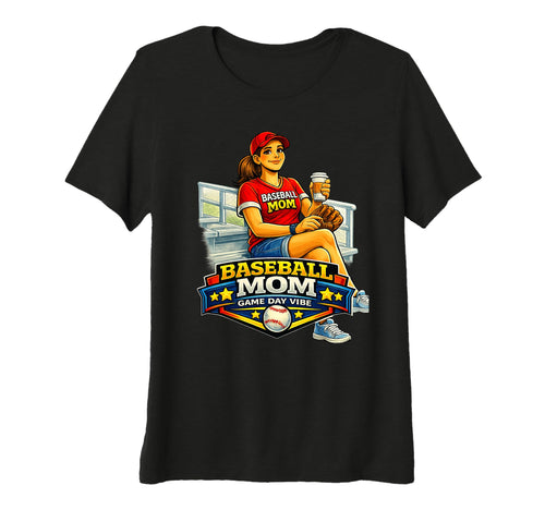 Womens Baseball Mom Supporter Game Day T-Shirt - Novelty Apparel Unisex - T-Shirt, Sweatshirt, Hoodie