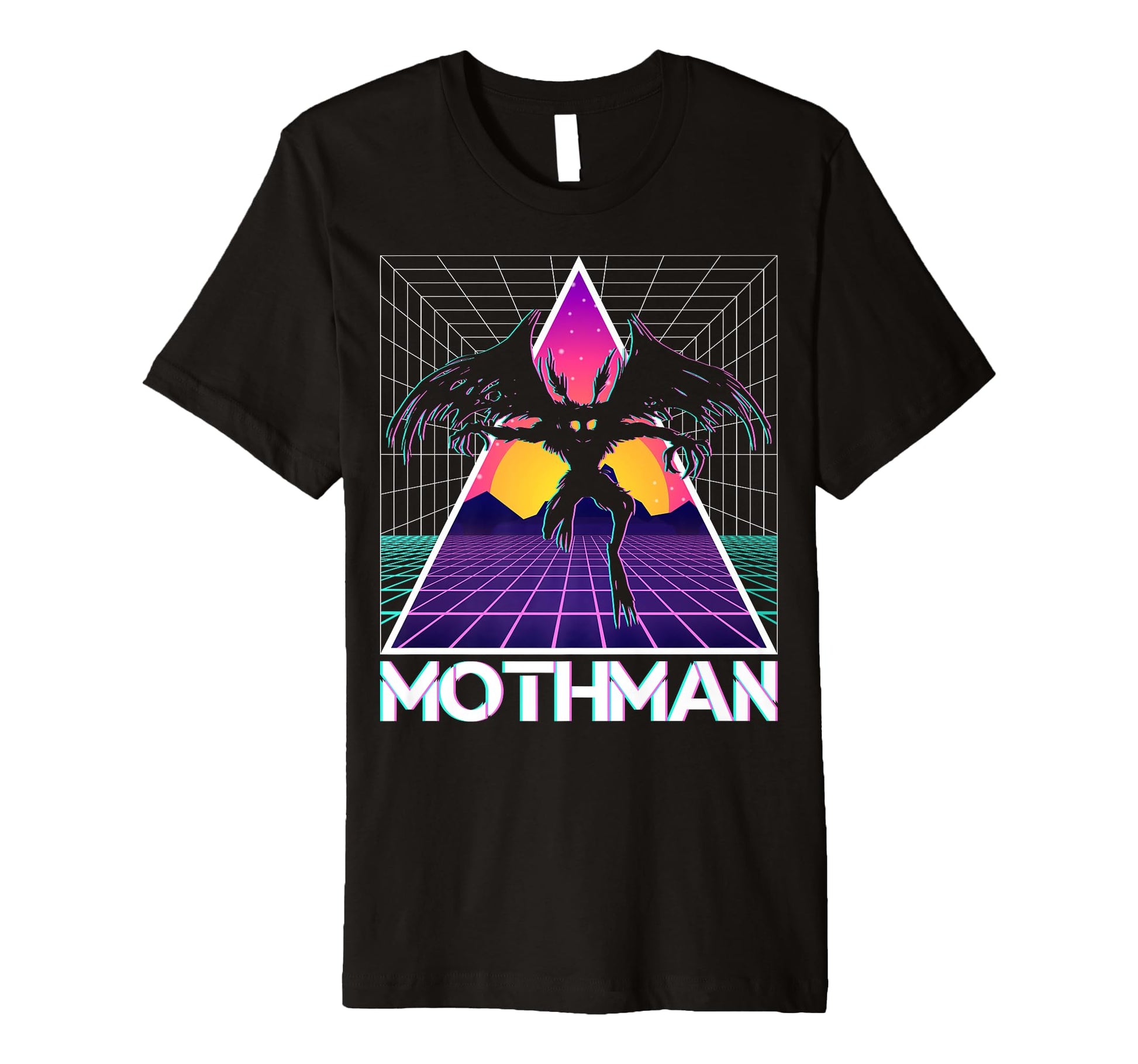 Vaporwave Aesthetic Mothman T-Shirt - Fun Novelty Design Men Women - T-Shirt, Sweatshirt, Hoodie