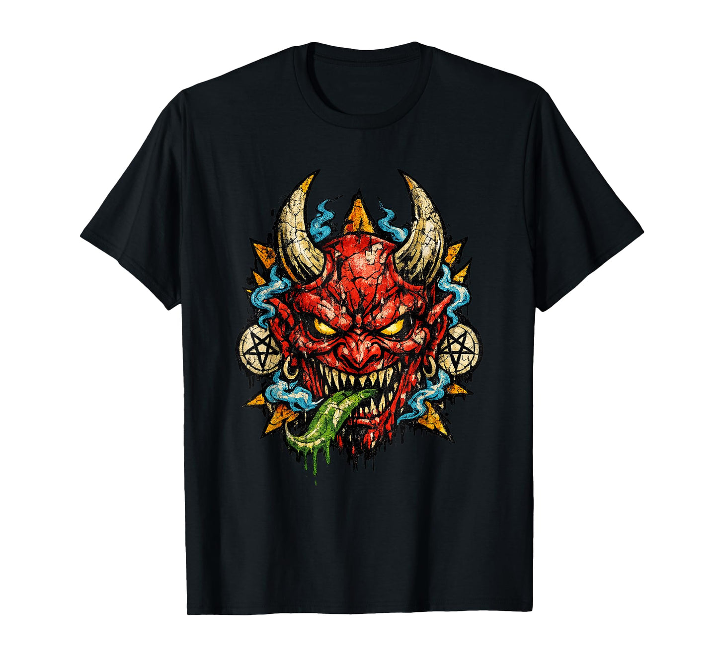 90S Street Art Demon Graffiti Horror T-Shirt - Trendy Graphic Men Women - T-Shirt, Sweatshirt, Hoodie
