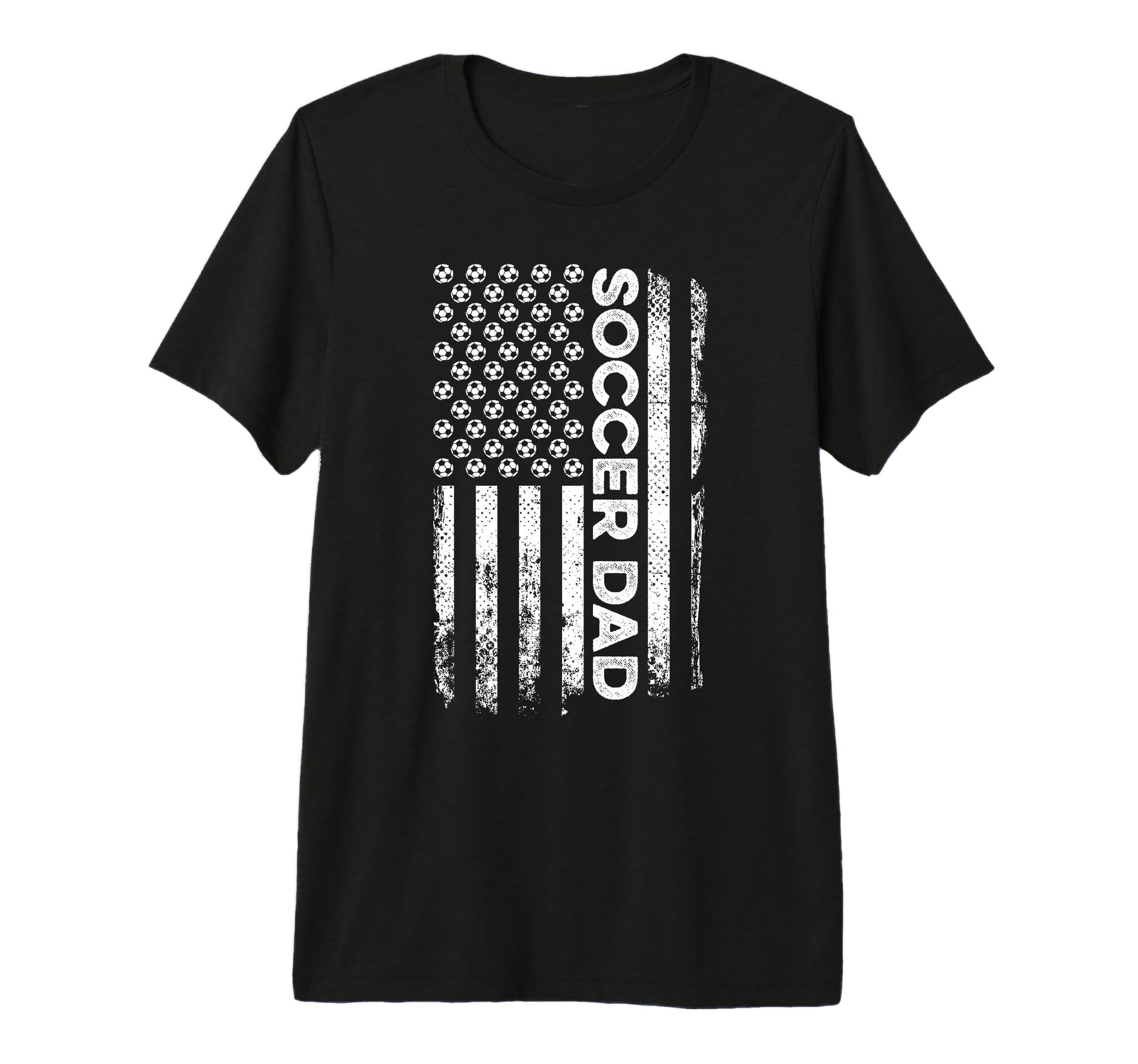 Mens Soccer Dad American Flag T-Shirt - Casual Everyday Wear Men Women - T-Shirt, Sweatshirt, Hoodie