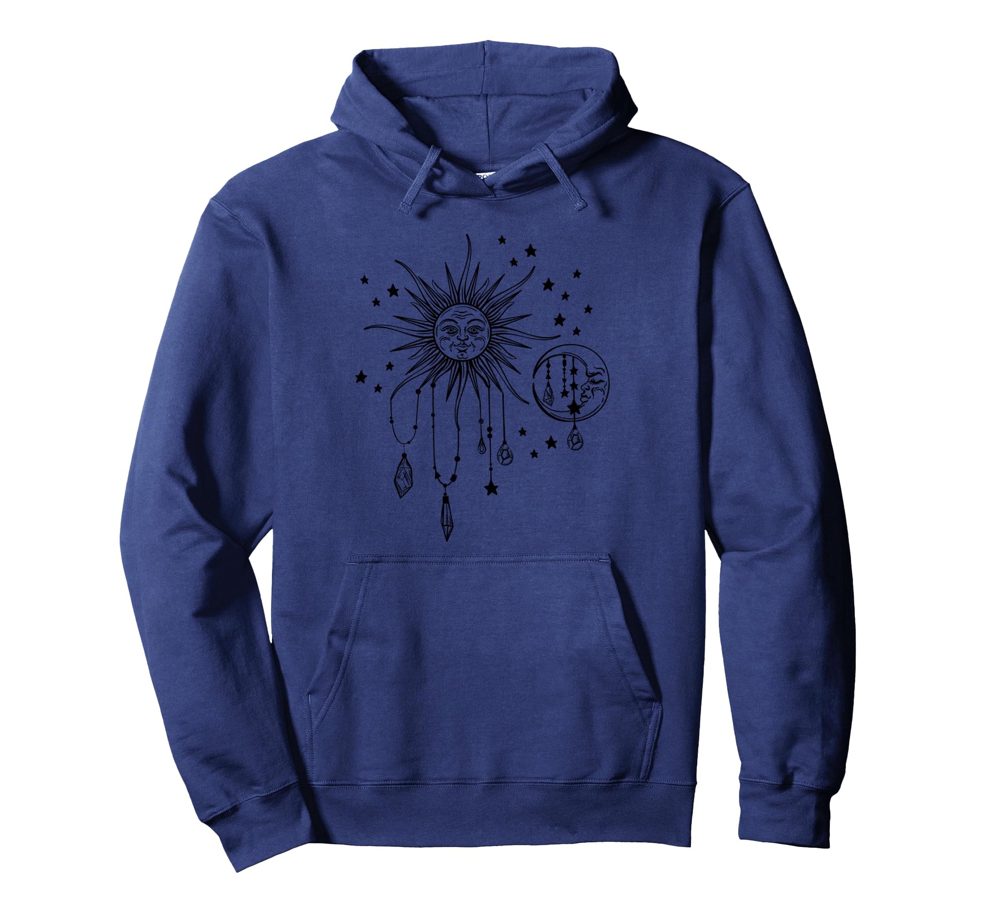 Sun Moon Stars Mystical Celestial Boho Hoodie - Casual Everyday Wear Unisex - T-Shirt, Sweatshirt, Hoodie