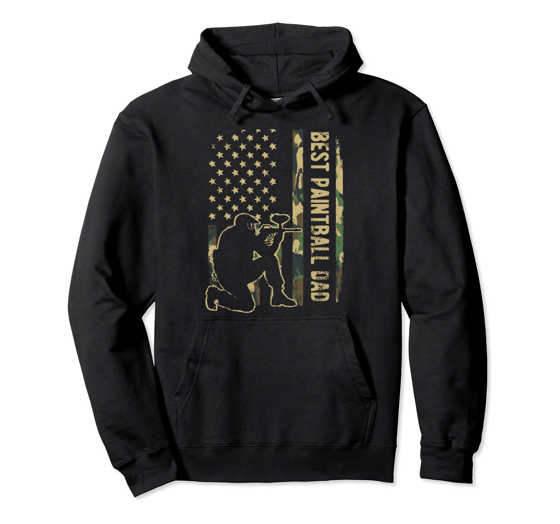 Paintball Dad Camouflage American Hoodie - Streetwear Style for Adults - T-Shirt, Sweatshirt, Hoodie
