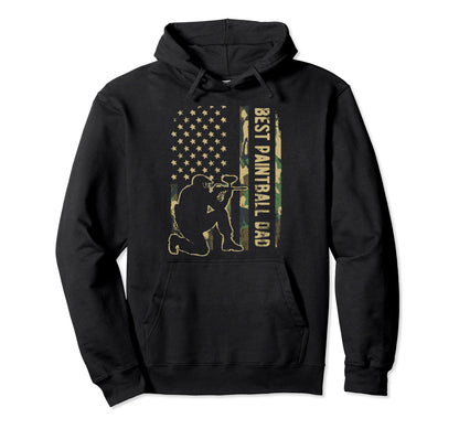 Paintball Dad Camouflage American Hoodie - Streetwear Style for Adults - T-Shirt, Sweatshirt, Hoodie