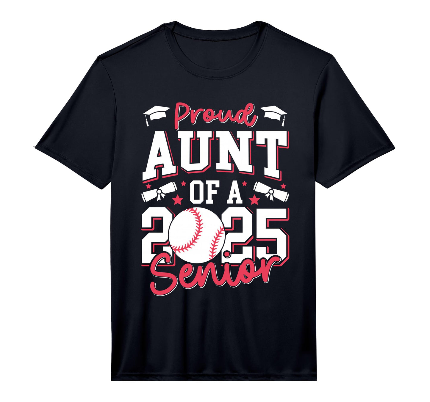Proud Aunt 2025 Senior Auntie Class 2025 T-Shirt - Custom Art Print Unisex - T-Shirt, Sweatshirt, Hoodie