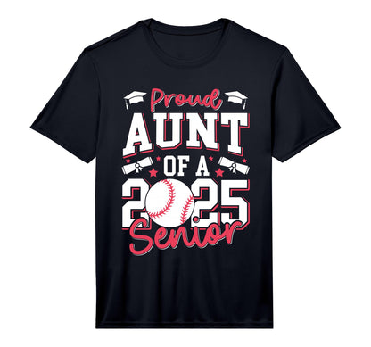 Proud Aunt 2025 Senior Auntie Class 2025 T-Shirt - Custom Art Print Unisex - T-Shirt, Sweatshirt, Hoodie