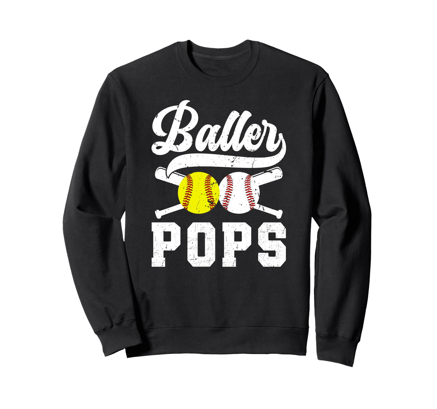 Baller Pops Proud Softball Sweatshirt - Streetwear Style Men Women - T-Shirt, Sweatshirt, Hoodie