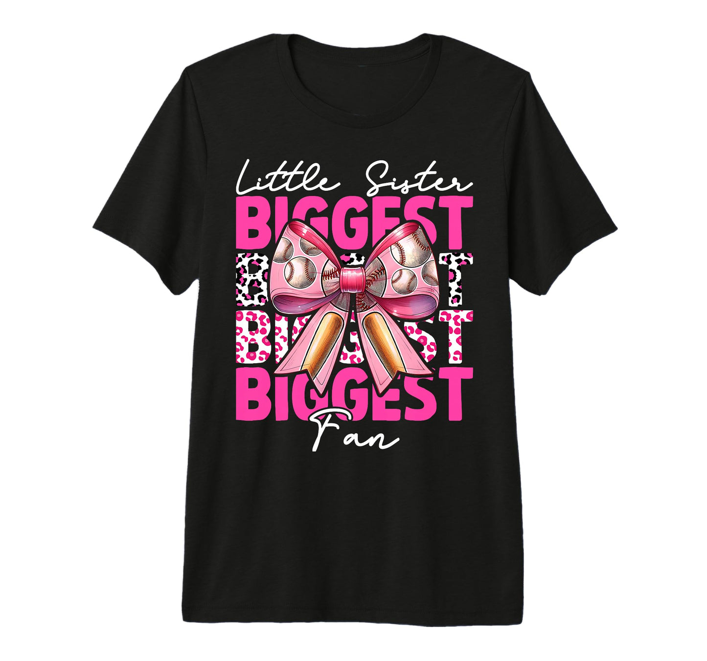 Baseball Sister Coquette Bow Little T-Shirt - Aesthetic Graphic for Adults - T-Shirt, Sweatshirt, Hoodie