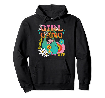 Best Friend Besties Boho Hippie Hoodie - Fun Novelty Design for Adults - T-Shirt, Sweatshirt, Hoodie