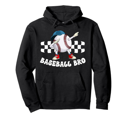 Baseball Bro Funny Baseball Brother Hoodie - Novelty Apparel for Adults - T-Shirt, Sweatshirt, Hoodie