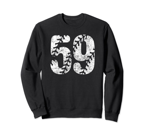 Baseball Softball Mom 59 Number Sweatshirt - Aesthetic Graphic for Adults - T-Shirt, Sweatshirt, Hoodie