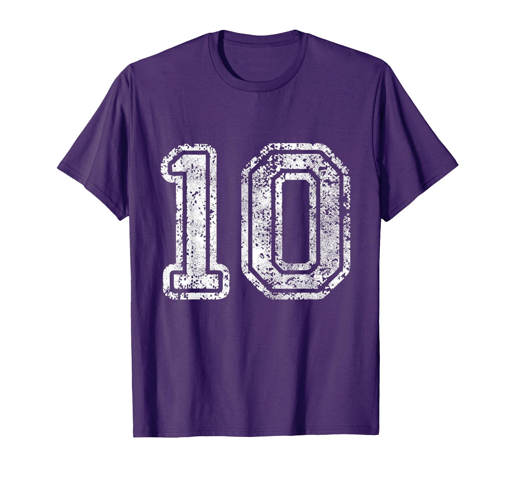 Jersey Number 10 Ten Football T-Shirt - Casual Everyday Wear Men Women - T-Shirt, Sweatshirt, Hoodie
