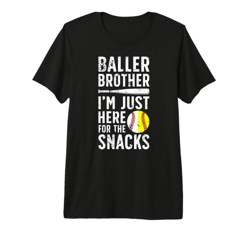 Baller Brother Here Snacks Baseball T-Shirt - Casual Everyday Wear Unisex - T-Shirt, Sweatshirt, Hoodie