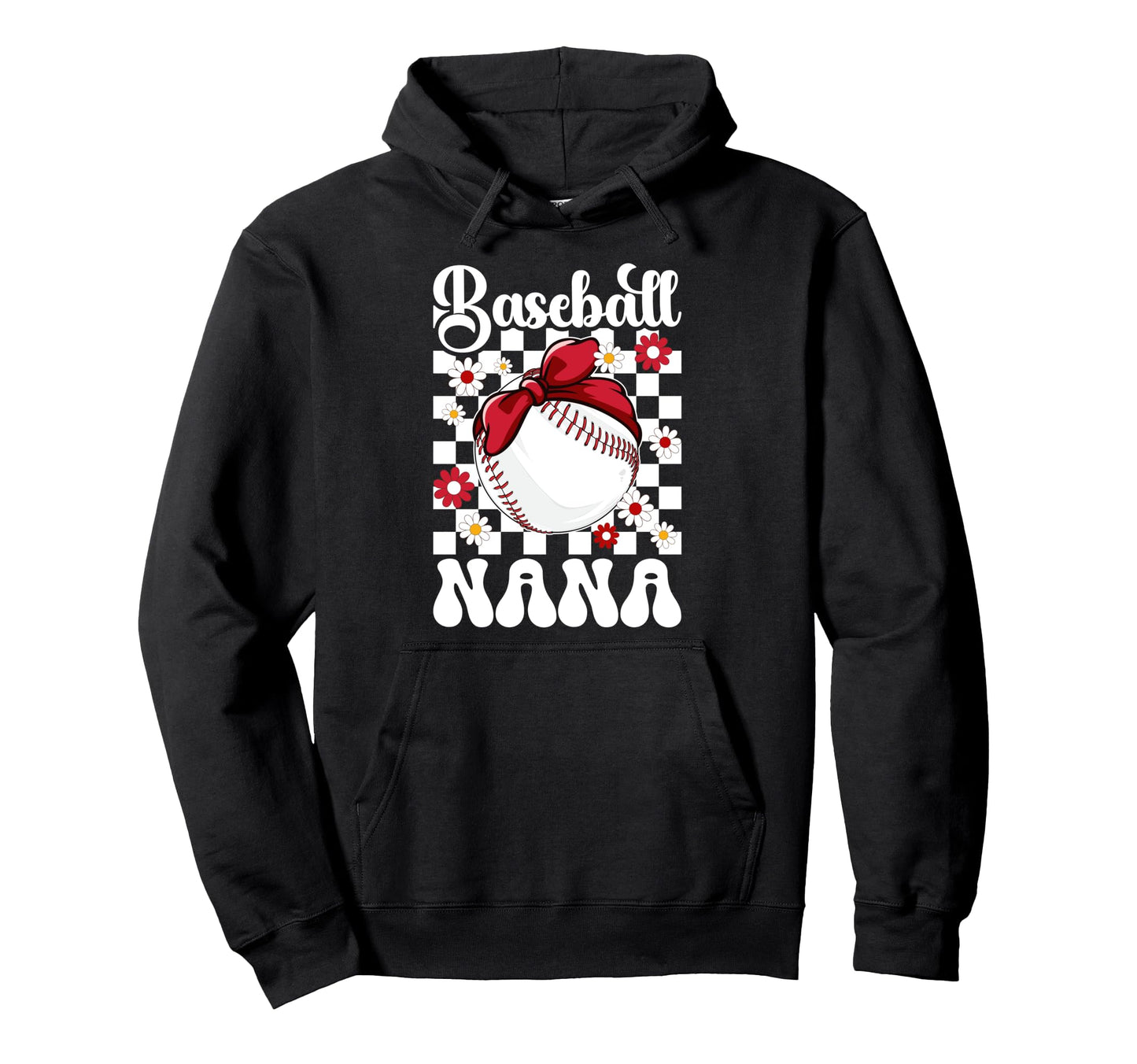 Baseball Nana Groovy Nana Baseball Hoodie - Trendy Graphic Men Women - T-Shirt, Sweatshirt, Hoodie
