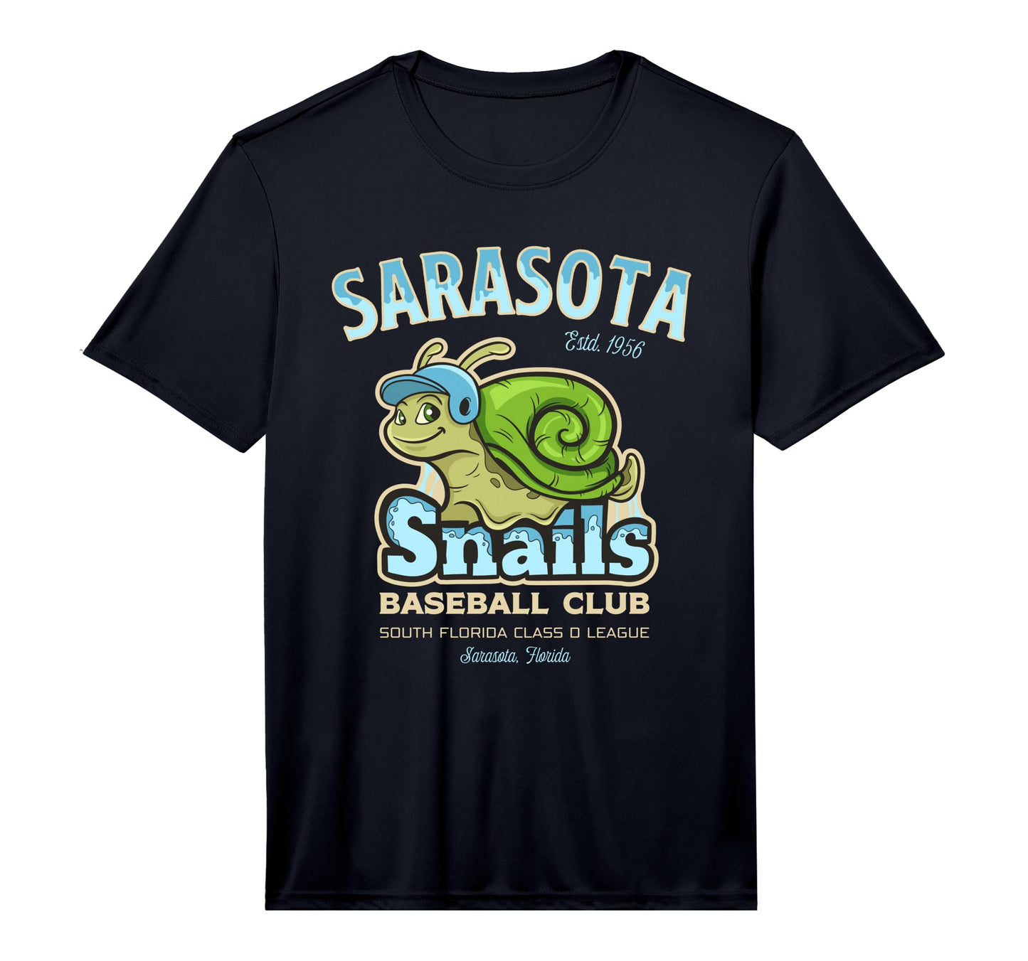 Sarasota Snails Minor League Baseball T-Shirt - Graphic Print Men Women - T-Shirt, Sweatshirt, Hoodie