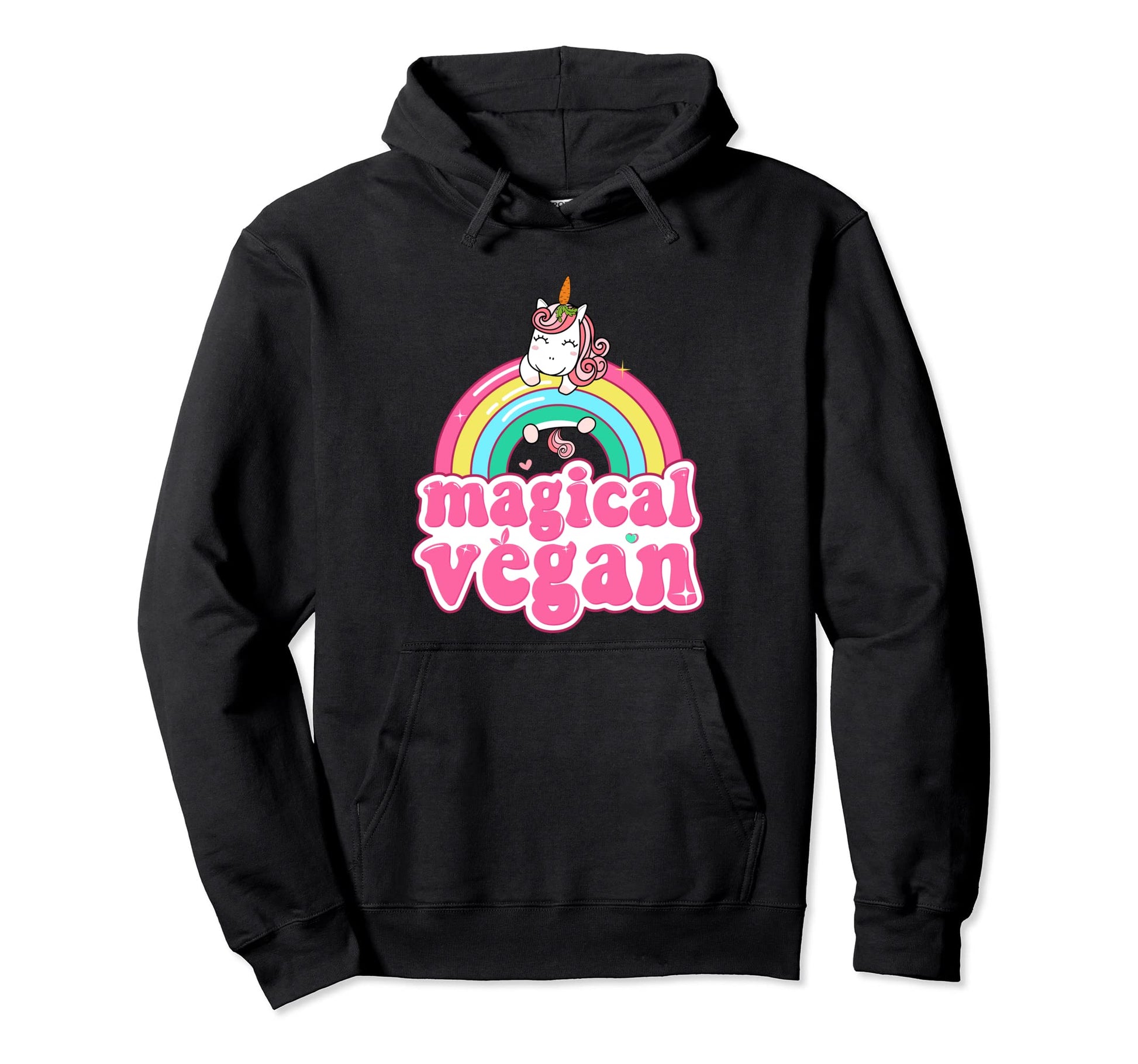 Vegan Unicorn Wfpb Unicorn Veggie Hoodie - Trendy Graphic for Adults - T-Shirt, Sweatshirt, Hoodie