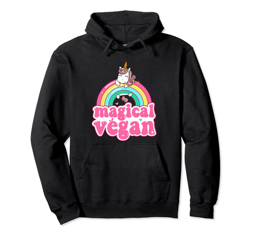 Vegan Unicorn Wfpb Unicorn Veggie Hoodie - Trendy Graphic for Adults - T-Shirt, Sweatshirt, Hoodie