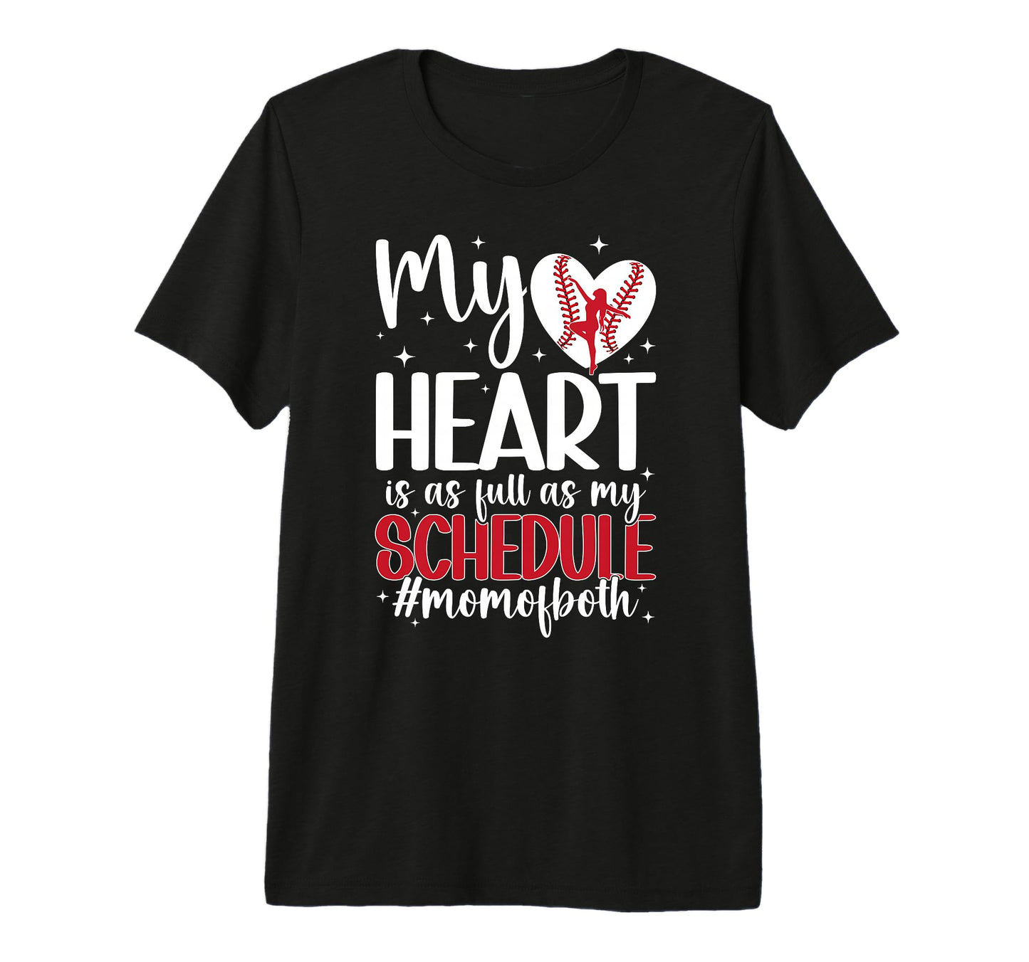 Mom Both Proud Dance And Baseball Mom T-Shirt - Minimalist Print Men Women - T-Shirt, Sweatshirt, Hoodie