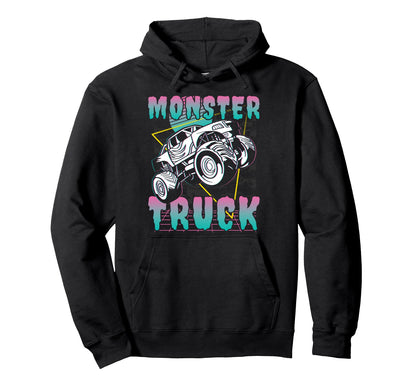Vaporwave Aesthetic Monster Truck Offroad Hoodie - Novelty Apparel Unisex - T-Shirt, Sweatshirt, Hoodie