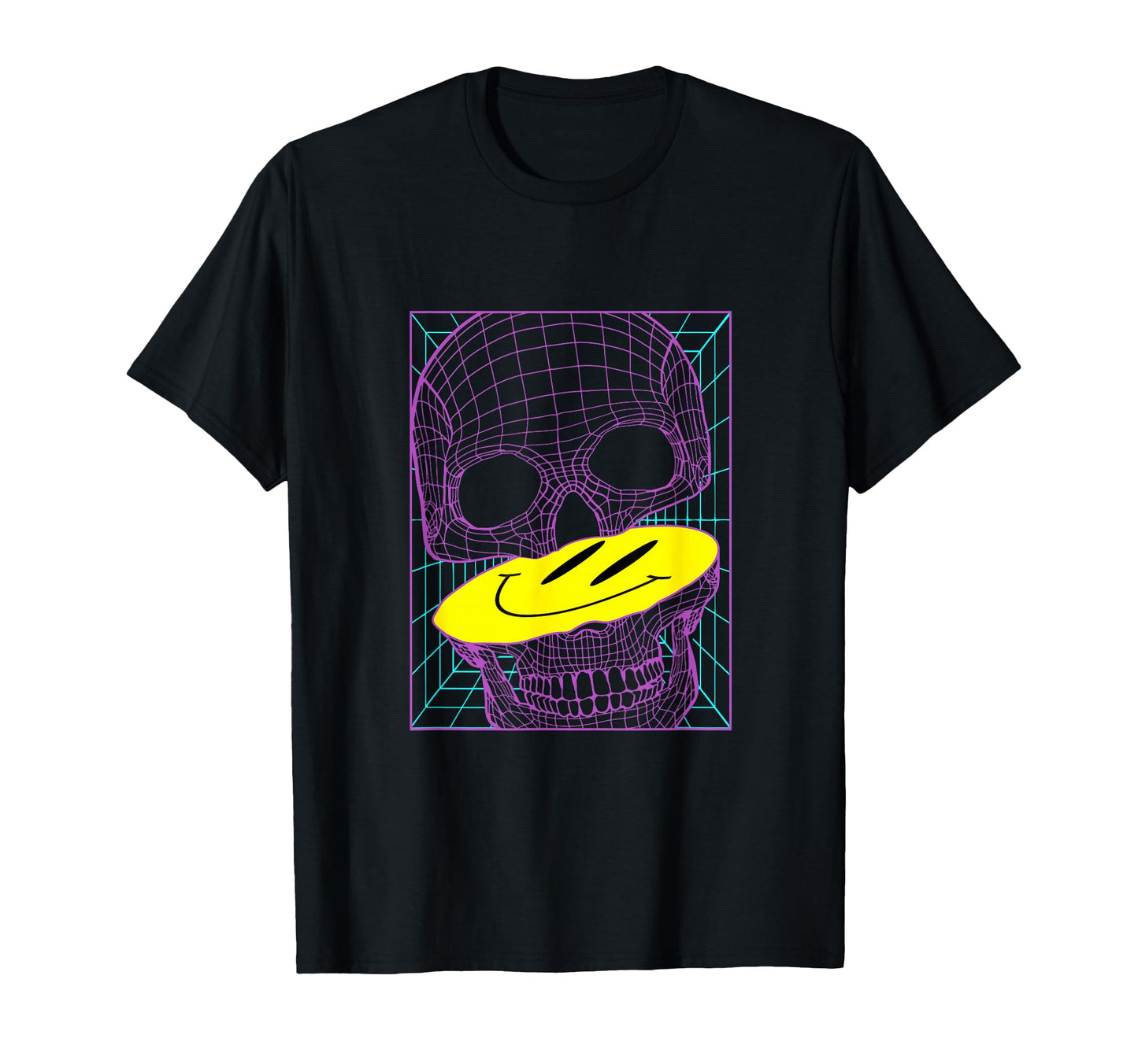 Vaporwave Skull Hologram Art Retrowave T-Shirt - Novelty Apparel Men Women - T-Shirt, Sweatshirt, Hoodie
