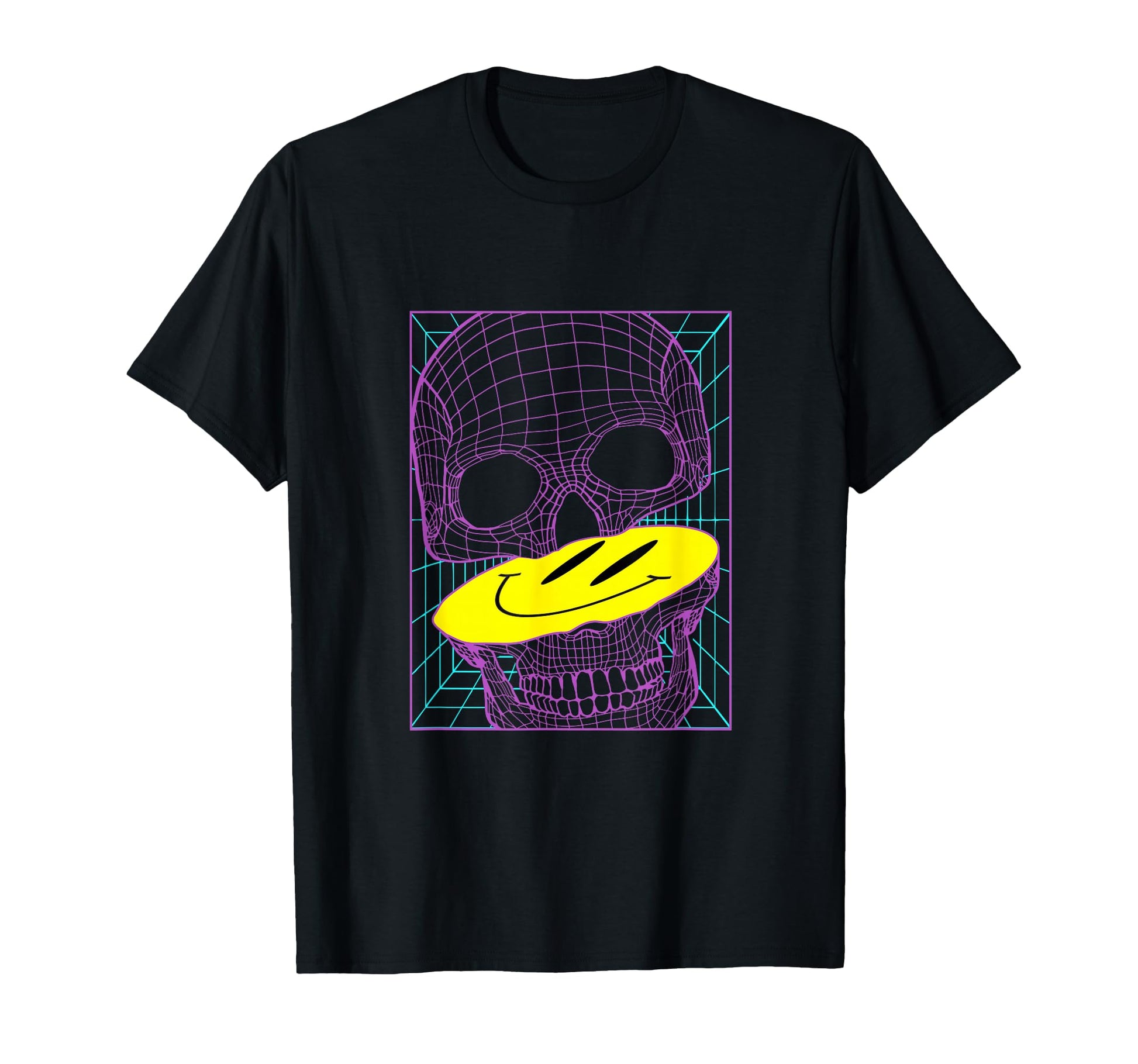 Vaporwave Skull Hologram Art Retrowave T-Shirt - Novelty Apparel Men Women - T-Shirt, Sweatshirt, Hoodie