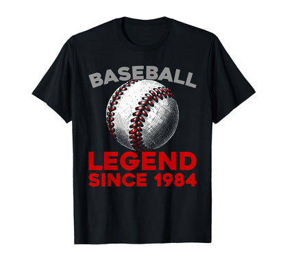 Born 1984 Baseball Baseballer Team Sport T-Shirt - Graphic Print Unisex - T-Shirt, Sweatshirt, Hoodie