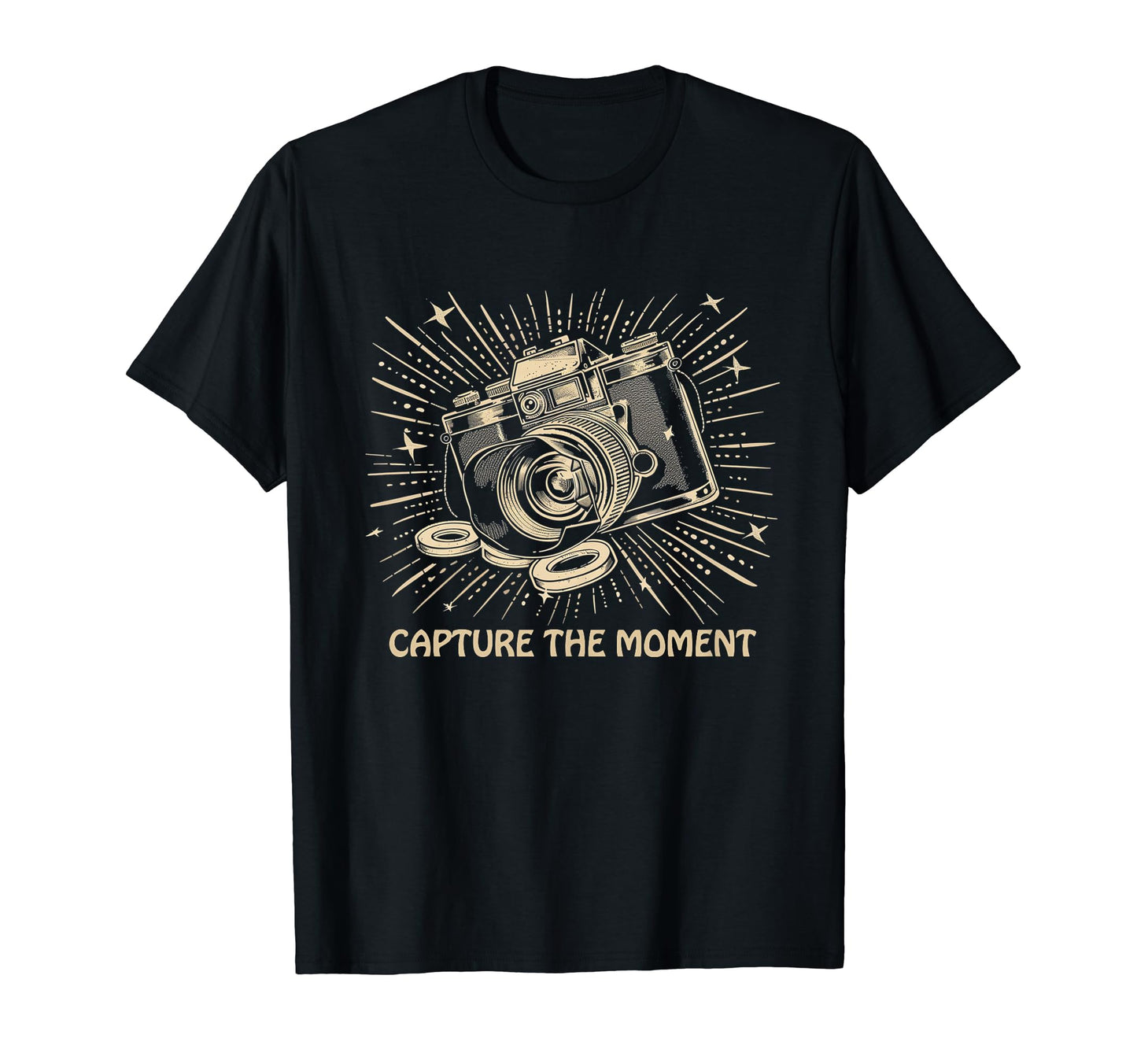 Capture Moment Camera Photography Art T-Shirt - Custom Art Print for Adults - T-Shirt, Sweatshirt, Hoodie