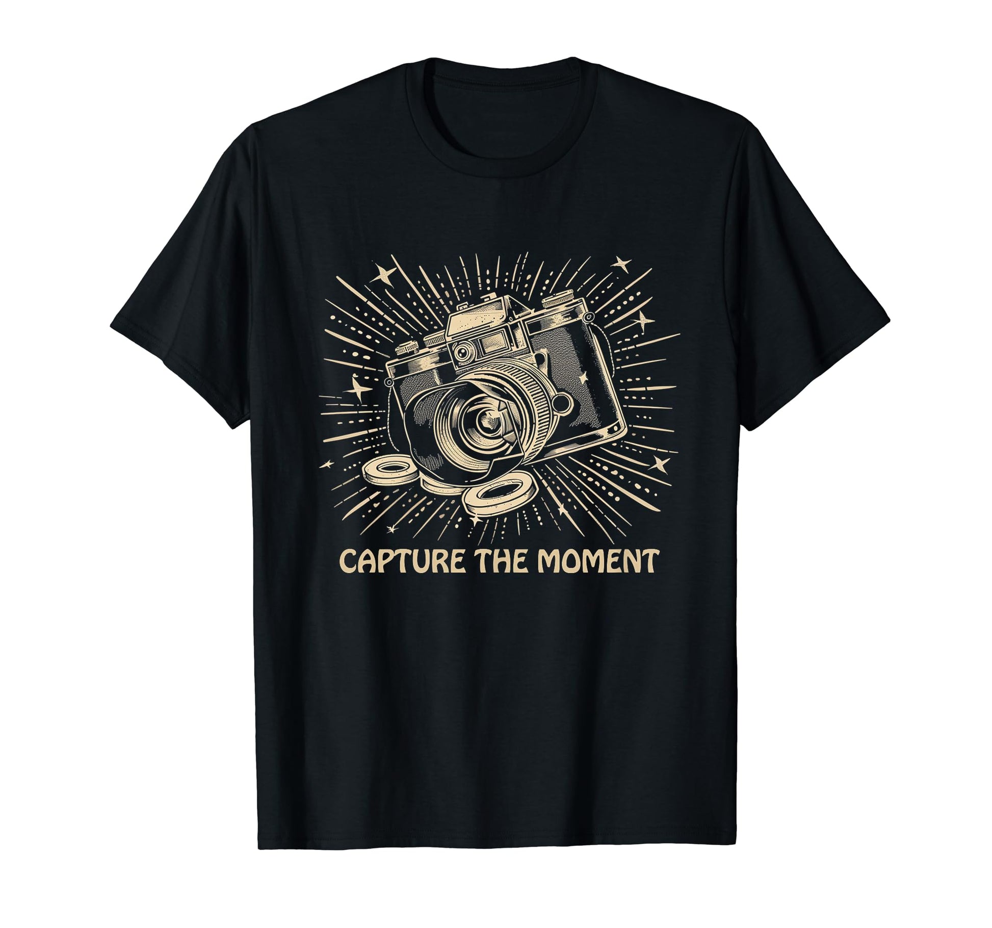 Capture Moment Camera Photography Art T-Shirt - Custom Art Print for Adults - T-Shirt, Sweatshirt, Hoodie