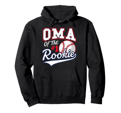 Grandma Oma Number 1 Rookie Baseball Hoodie - Custom Art Print Unisex - T-Shirt, Sweatshirt, Hoodie