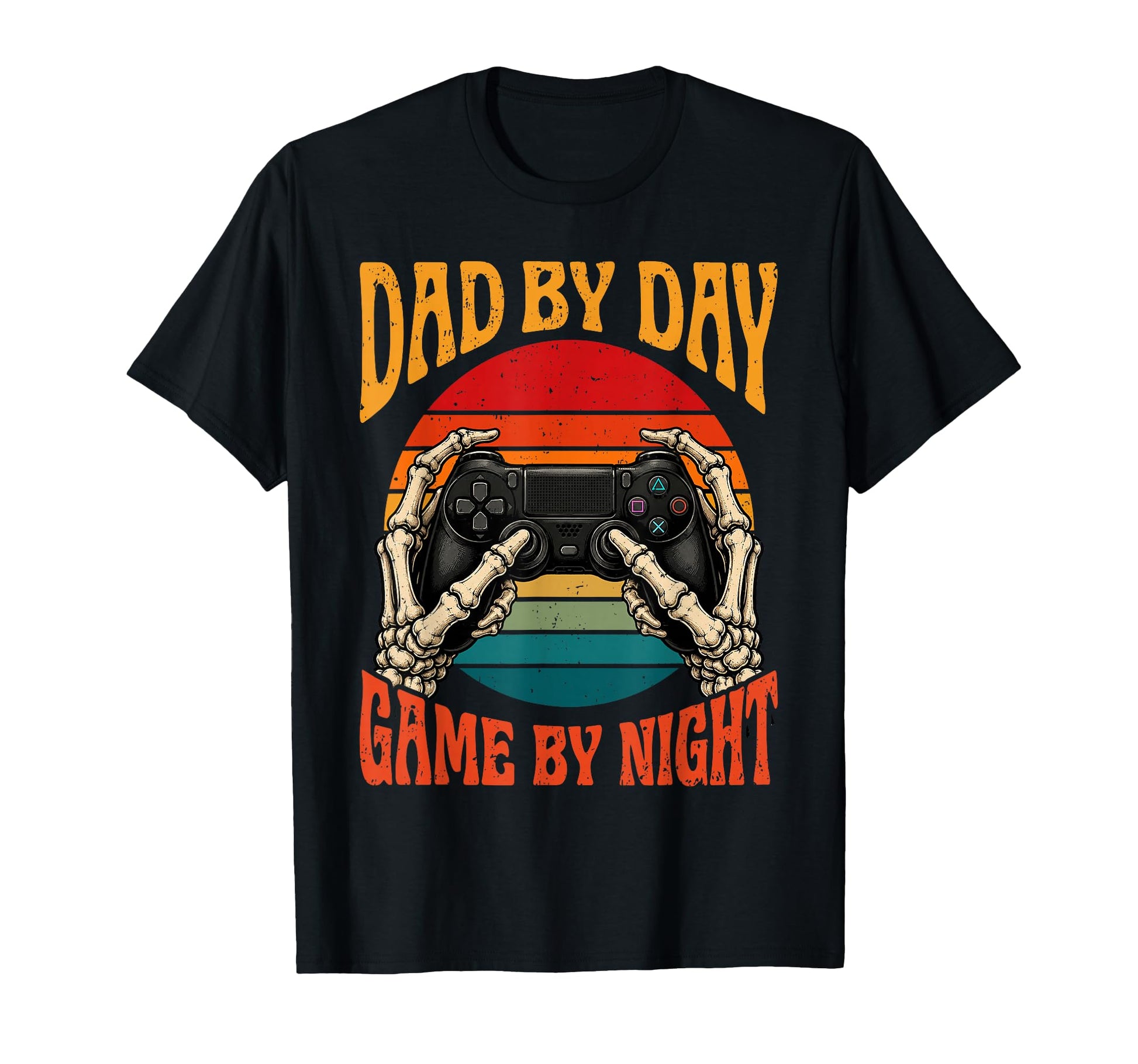 Funny Gamer Dad Skeleton Controller T-Shirt - Custom Art Print Unisex - T-Shirt, Sweatshirt, Hoodie