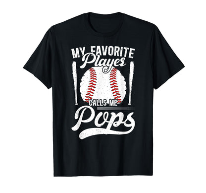 My Favorite Baseball Player Pops T-Shirt - Streetwear Style Men Women - T-Shirt, Sweatshirt, Hoodie