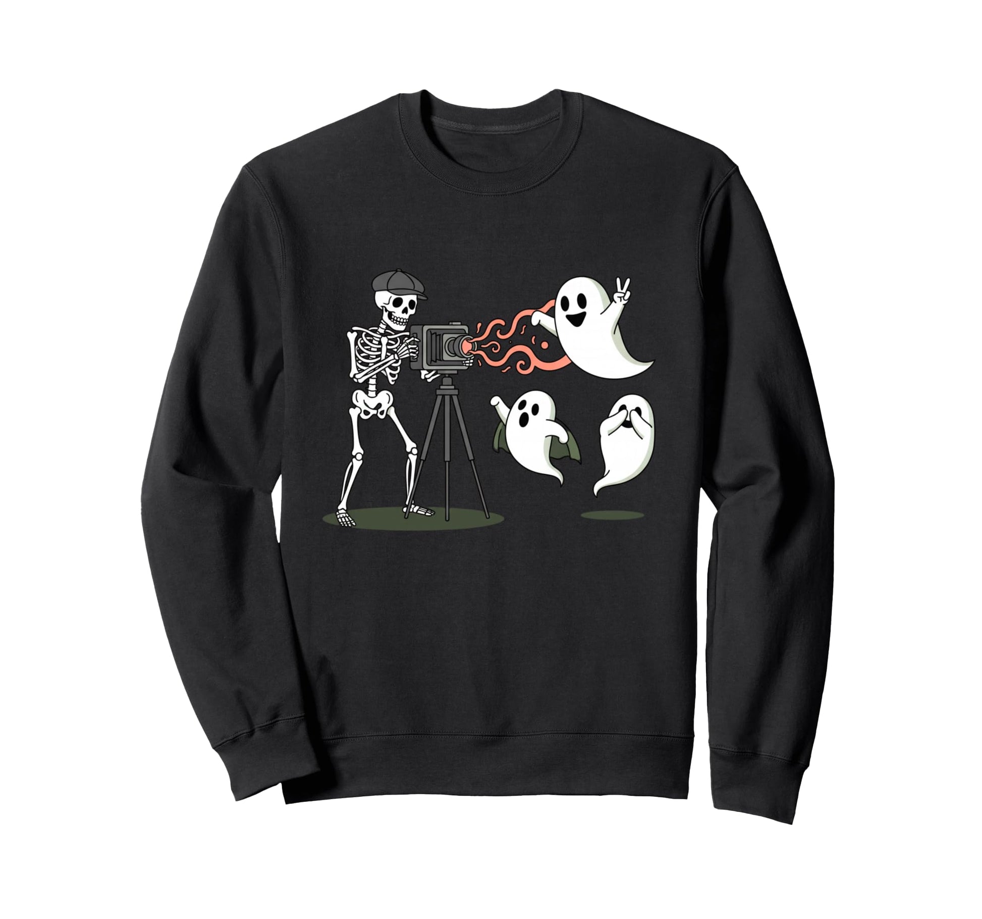 Photographer Skeleton Camera Sweatshirt - Aesthetic Graphic Unisex - T-Shirt, Sweatshirt, Hoodie