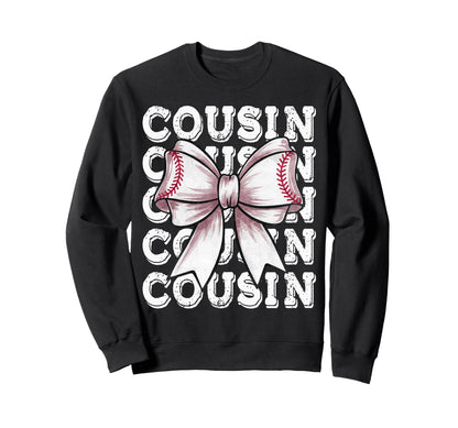Coquette Baseball Cousin Matching Sweatshirt - Unique Graphic Men Women - T-Shirt, Sweatshirt, Hoodie