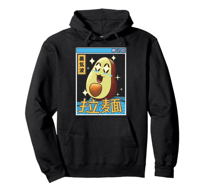 Happy Avocado Digital Japan 80S Otaku Hoodie - Unique Graphic Men Women - T-Shirt, Sweatshirt, Hoodie