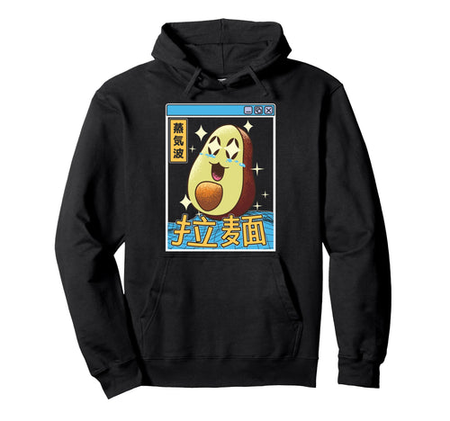 Happy Avocado Digital Japan 80S Otaku Hoodie - Unique Graphic Men Women - T-Shirt, Sweatshirt, Hoodie
