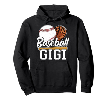 Baseball Gigi Grandma Gigi Baseball Hoodie - Graphic Print Men Women - T-Shirt, Sweatshirt, Hoodie