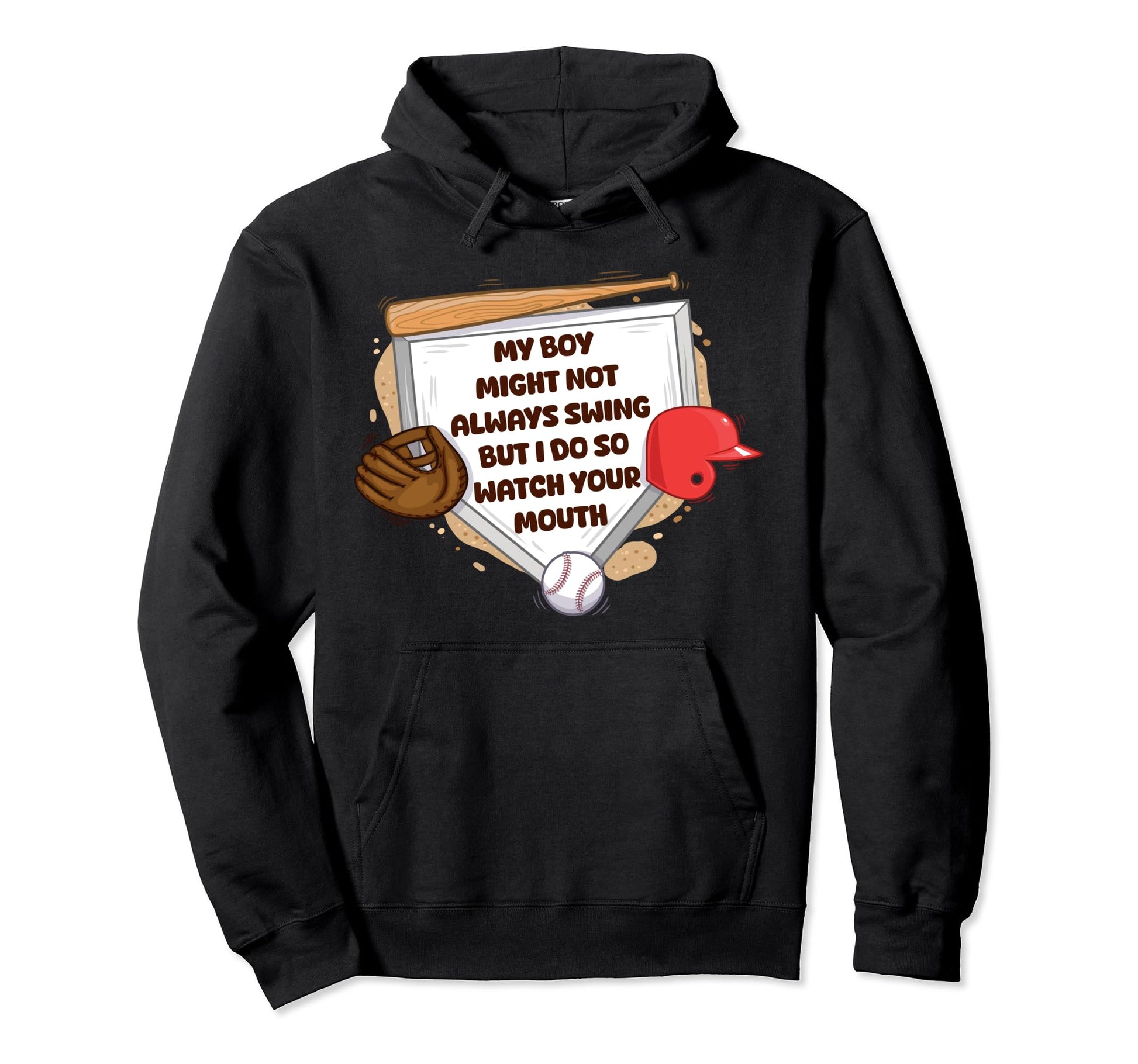 Funny Baseball Mom My May Not Always Hoodie - Custom Art Print Unisex - T-Shirt, Sweatshirt, Hoodie