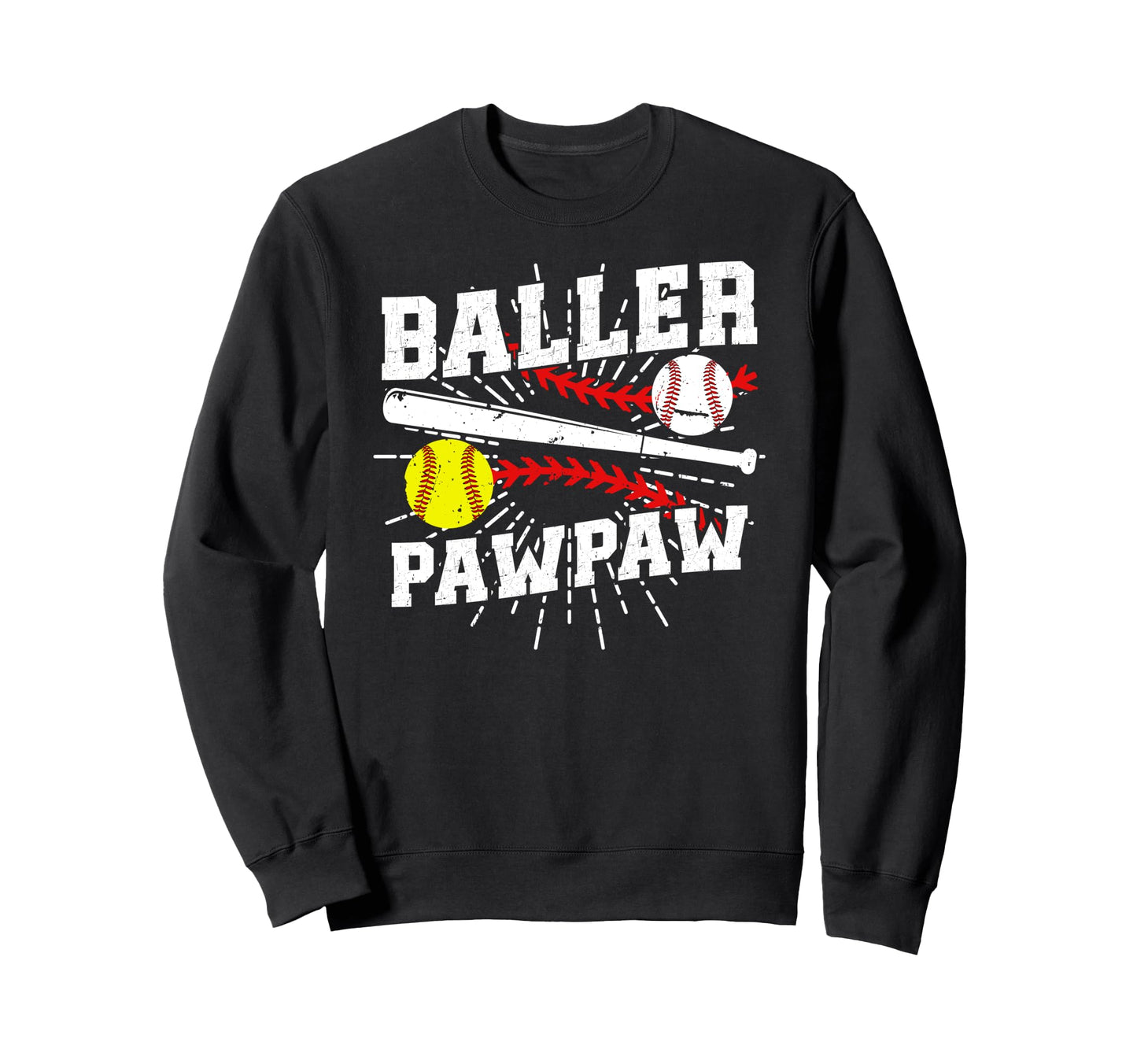 Baller Pawpaw Proud Softball Sweatshirt - Unique Graphic for Adults - T-Shirt, Sweatshirt, Hoodie