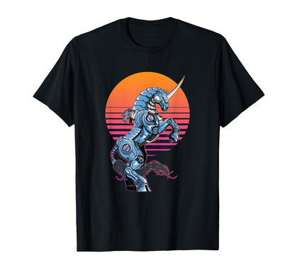 Mecha Unicorn Vaprowave Aesthetic Edgy T-Shirt - Graphic Print Men Women - T-Shirt, Sweatshirt, Hoodie