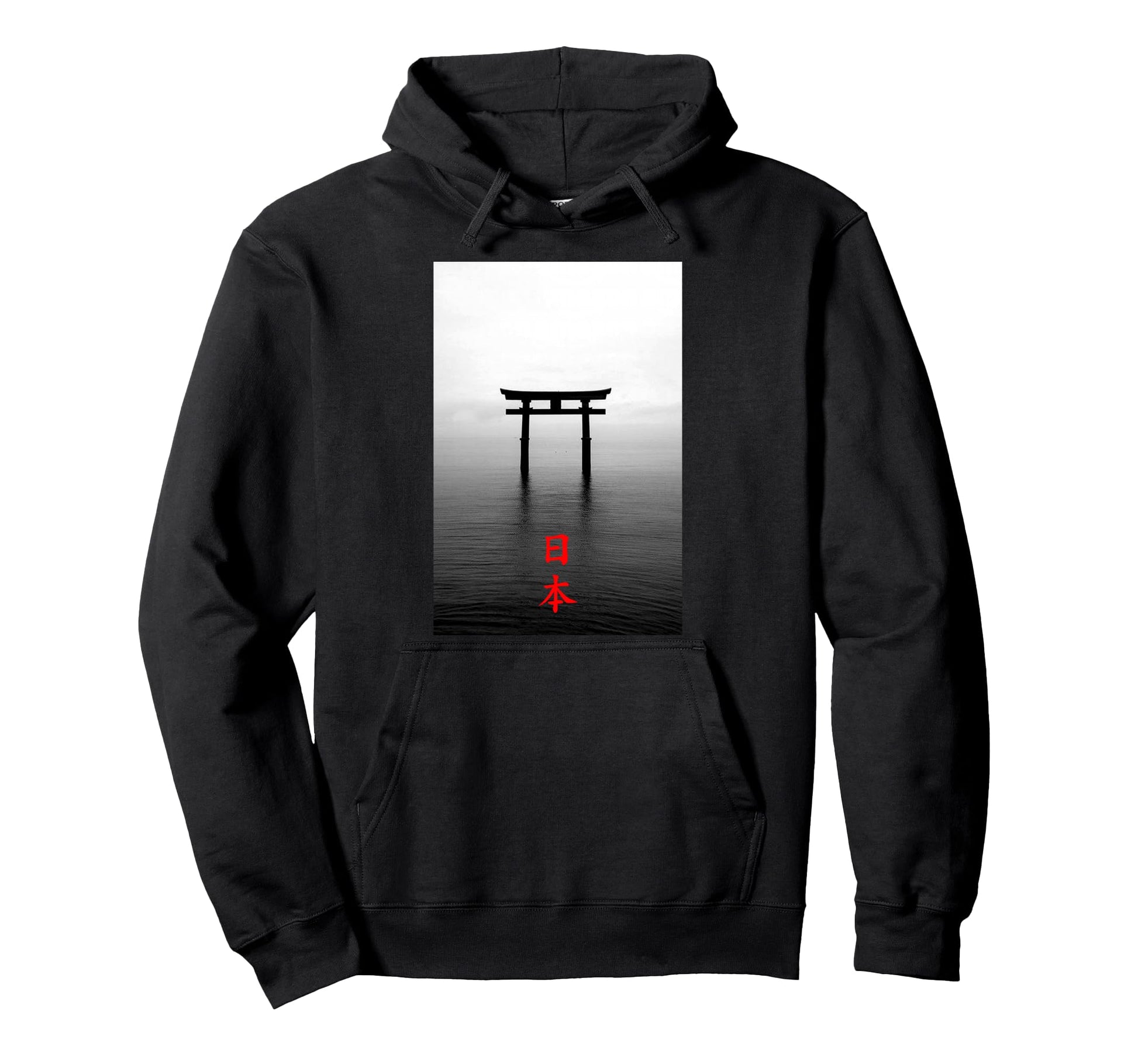 Japanese Aesthetic Torii Gate Tokyo Hoodie - Custom Art Print Men Women - T-Shirt, Sweatshirt, Hoodie