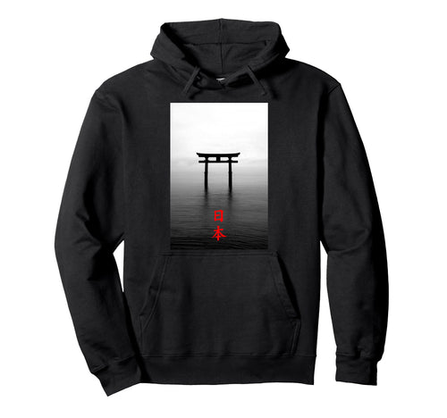 Japanese Aesthetic Torii Gate Tokyo Hoodie - Custom Art Print Men Women - T-Shirt, Sweatshirt, Hoodie