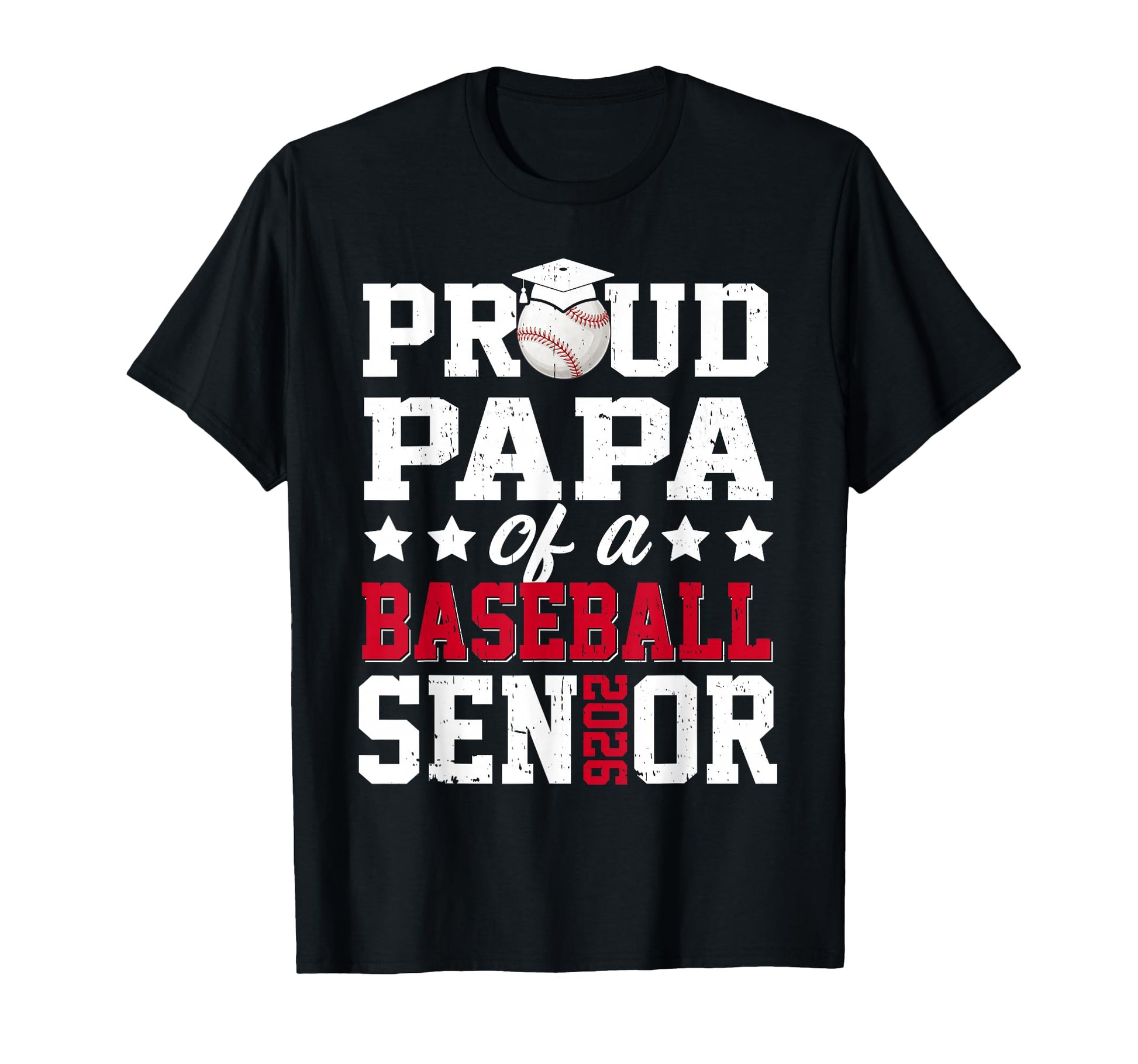 Proud Papa Baseball Senior 2026 T-Shirt - Minimalist Print Men Women - T-Shirt, Sweatshirt, Hoodie