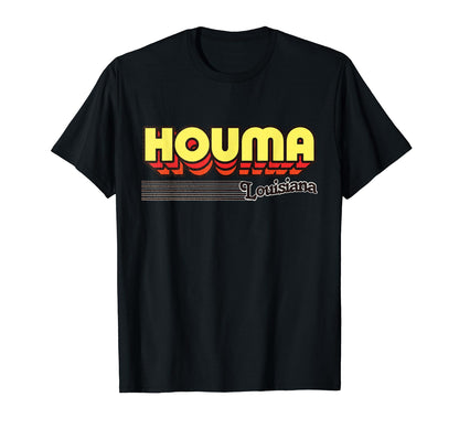 Houma Louisiana Stripes T-Shirt - Unique Graphic for Adults - T-Shirt, Sweatshirt, Hoodie