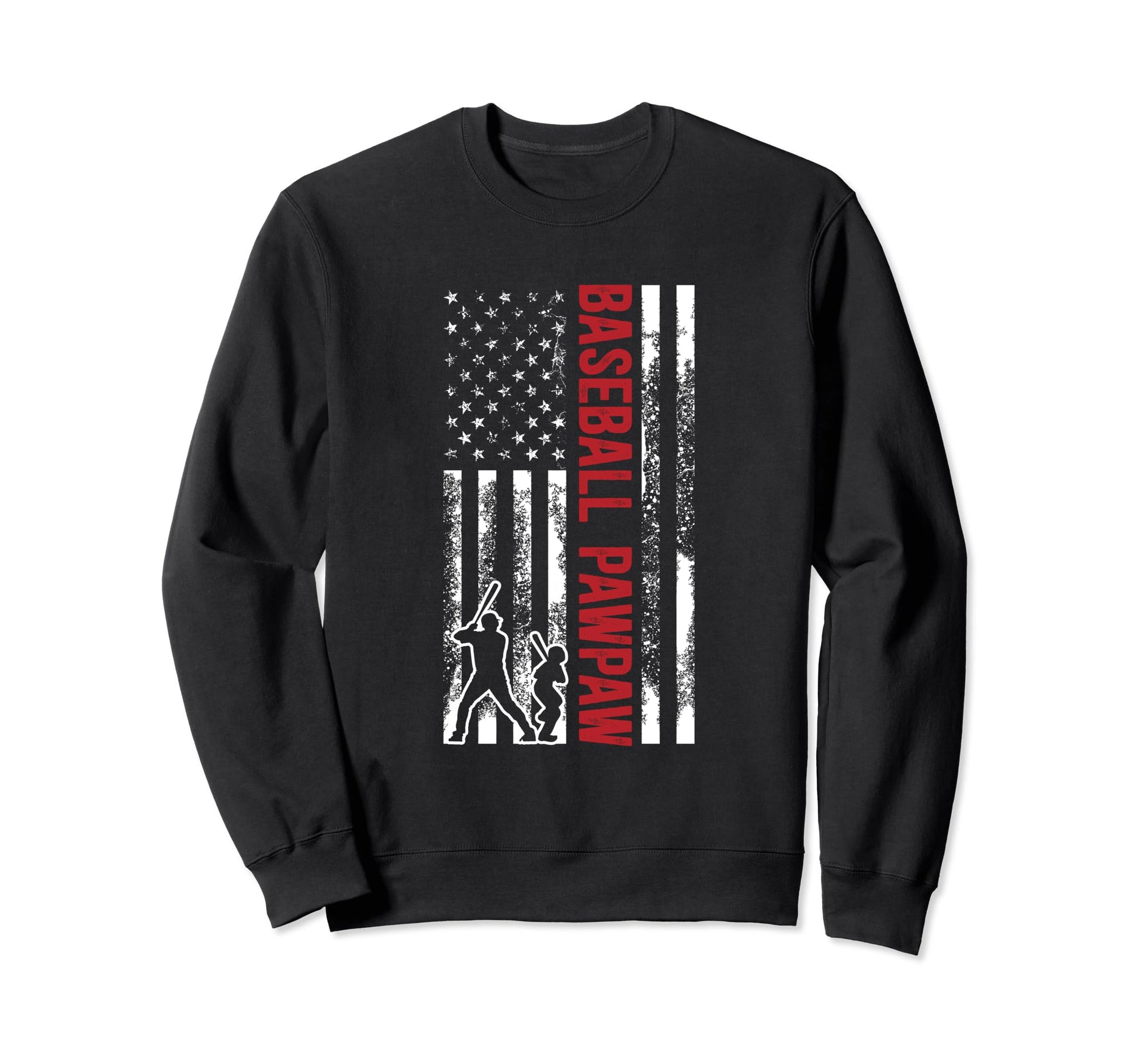Baseball Pawpaw Us Flag Pawpaw Sweatshirt - Fun Novelty Design Men Women - T-Shirt, Sweatshirt, Hoodie