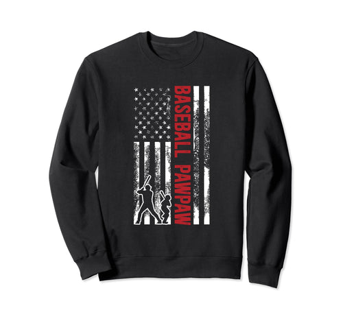 Baseball Pawpaw Us Flag Pawpaw Sweatshirt - Fun Novelty Design Men Women - T-Shirt, Sweatshirt, Hoodie